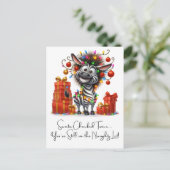 友達カスタムのための引用文メリーおもしろいクリスマス シーズンポストカード (スタンド正面)