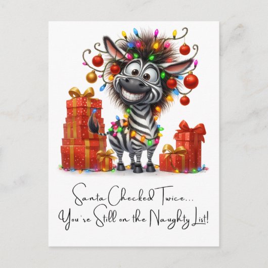 友達カスタムのための引用文メリーおもしろいクリスマス シーズンポストカード (正面)