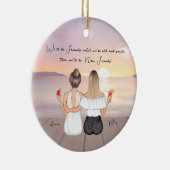 友達パーソナライズされたのクリスマス最高の贈り物 セラミックオーナメント (右)