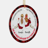 友達パーソナライズされたの最高のクリスマス飾り セラミックオーナメント (右)