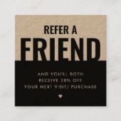 友達モダンのKraft紙参照を参照 スクエア名刺 (正面)