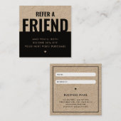 友達モダンのKraft紙参照を参照 スクエア名刺 (正面/裏面)