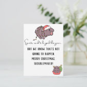 友達モーのためのトウン・メリーおもしろい・クリスマス引用文 シーズンポストカード (スタンド正面)