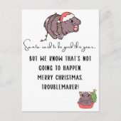 友達モーのためのトウン・メリーおもしろい・クリスマス引用文 シーズンポストカード (正面)