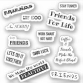 友達人気があることわざシール シール (正面)