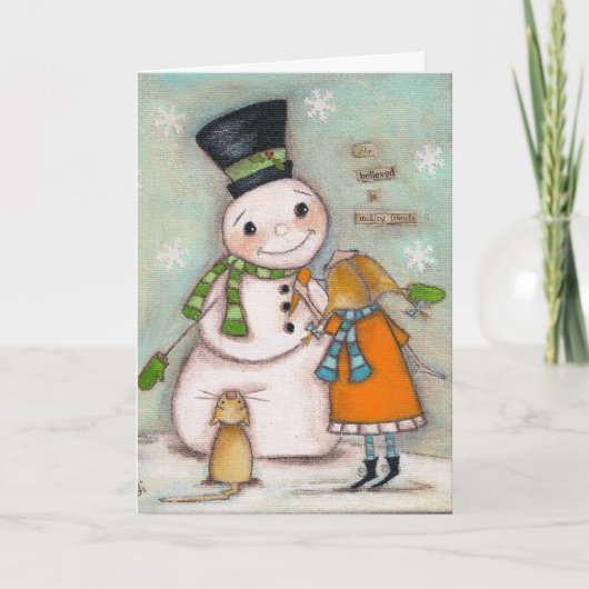 友達信じ作りの彼女 – Greeting Card シーズンカード (正面)