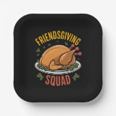 友達分隊トルコのディナーギフトマッチング ペーパープレート (正面)