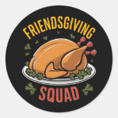 友達分隊トルコのディナーギフトマッチング ラウンドシール (正面)