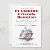 友達同窓会クルーズバケーション招待 招待状 (正面)