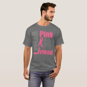 友達家族のためのピンクリボンマイ� breast cancer tシャツ (正面フル)