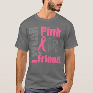 友達家族のためのピンクリボンマイ� breast cancer tシャツ