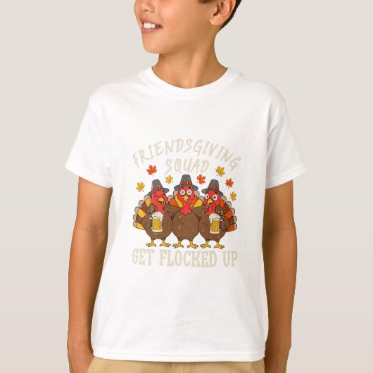 友達感謝祭の仲間 七面鳥 感謝祭 友達 Tシャツ (正面)