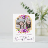 友達最高のが私のメイド・オブ・オーナー（花嫁付き添い人）カードになる 招待状 (スタンド正面)