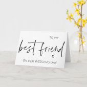 友達最高のに嫁の結婚贈り物 カード (黄色い花)