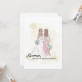 友達最高のの花嫁カード カード (正面/裏面インサイチュ)