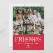 友達最高のの4写真ガレンティンデー シーズンカード (正面)