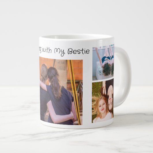 友達最高のは永遠にトレンディーして友最高のBFFに ジャンボコーヒーマグカップ (正面右)