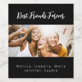 友達最高のは永遠に黒写真を愛する ワインラベル (シングルラベル)