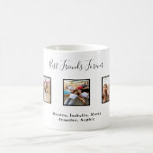 友達最高のは永遠にBFFカスタムの写真の名前の白 コーヒーマグカップ (中央)