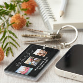 友達最高のは永遠にBFFカスタムの写真の名前の黒 キーホルダー (正面右)