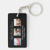 友達最高のは永遠にBFFカスタムの写真の名前の黒 キーホルダー (裏面)