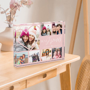 友達最高のへの贈り物7フォトコラージュハートBFF フォトブロック