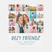 友達最高のカラフル15モダン photoファミニマルイル フリースブランケット (正面)