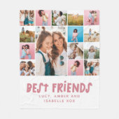 友達最高のカラフル15モダン photoファミニマルイル フリースブランケット (正面)