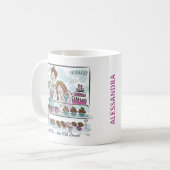 友達最高のライフは短い…デザートで始め! コーヒーマグカップ (正面左)