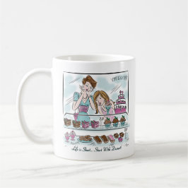 友達最高のライフは短い…デザートで始め！ コーヒーマグカップ