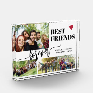 友達最高の永久名前をカスタムするコラージュ フォトブロック