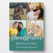 友達最高の永遠にかわいい4枚コラージュティール（緑がかった色） フォトプラーク (正面)