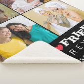 友達最高の永遠にかわいい4枚コラージュ黒 シェルパブランケット (3/4)