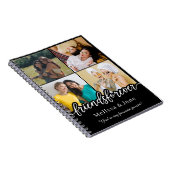 友達最高の永遠にかわいい4枚コラージュ黒 ノートブック (右側)