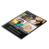 友達最高の永遠にかわいい4枚コラージュ黒 ノートブック (左側)