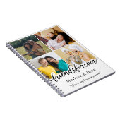 友達最高の永遠にかわいい4枚コラージュ黒 ノートブック (右側)