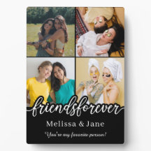 友達最高の永遠にかわいい4枚コラージュ黒