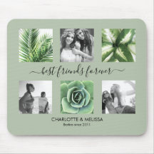 友達最高の永遠にセージ緑6フォトコラージュ