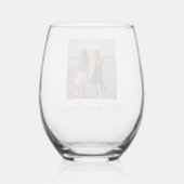 友達最高の永遠に1枚の写真 ステムなしワイングラス (裏面)