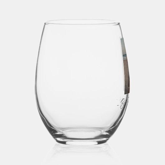 友達最高の永遠に1枚の写真 ステムなしワイングラス (右)