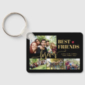 友達最高の永遠の写真カスタムコラージュ名 キーホルダー (裏面)