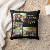 友達最高の永遠の写真カスタムコラージュ名 クッション (ブランケット)
