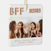 友達最高の永遠の写真バラ金ゴールドbsties BFF セラミックオーナメント (右)
