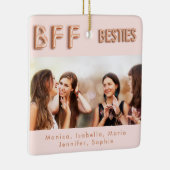 友達最高の永遠の写真バラ金ゴールドbsties BFF セラミックオーナメント (右)