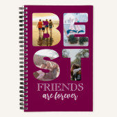 友達最高の永遠フォトピンク卒業ギフト ノートブック (正面)