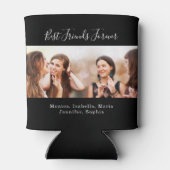 友達最高の永遠BFFカスタムフォトパーティー黒 缶クーラー (裏面)