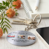 友達最高の永遠BFFカスタムフォト銀名 キーホルダー (側面)