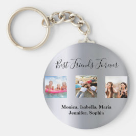 友達最高の永遠BFFカスタムフォト銀名 キーホルダー