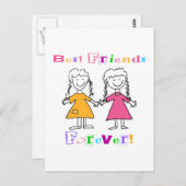 友達最高の永遠BFFギフト ポストカード (正面/裏面)