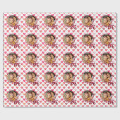 友達最高の永遠BFFハート、写真白地を追加 ラッピングペーパー (フラット)